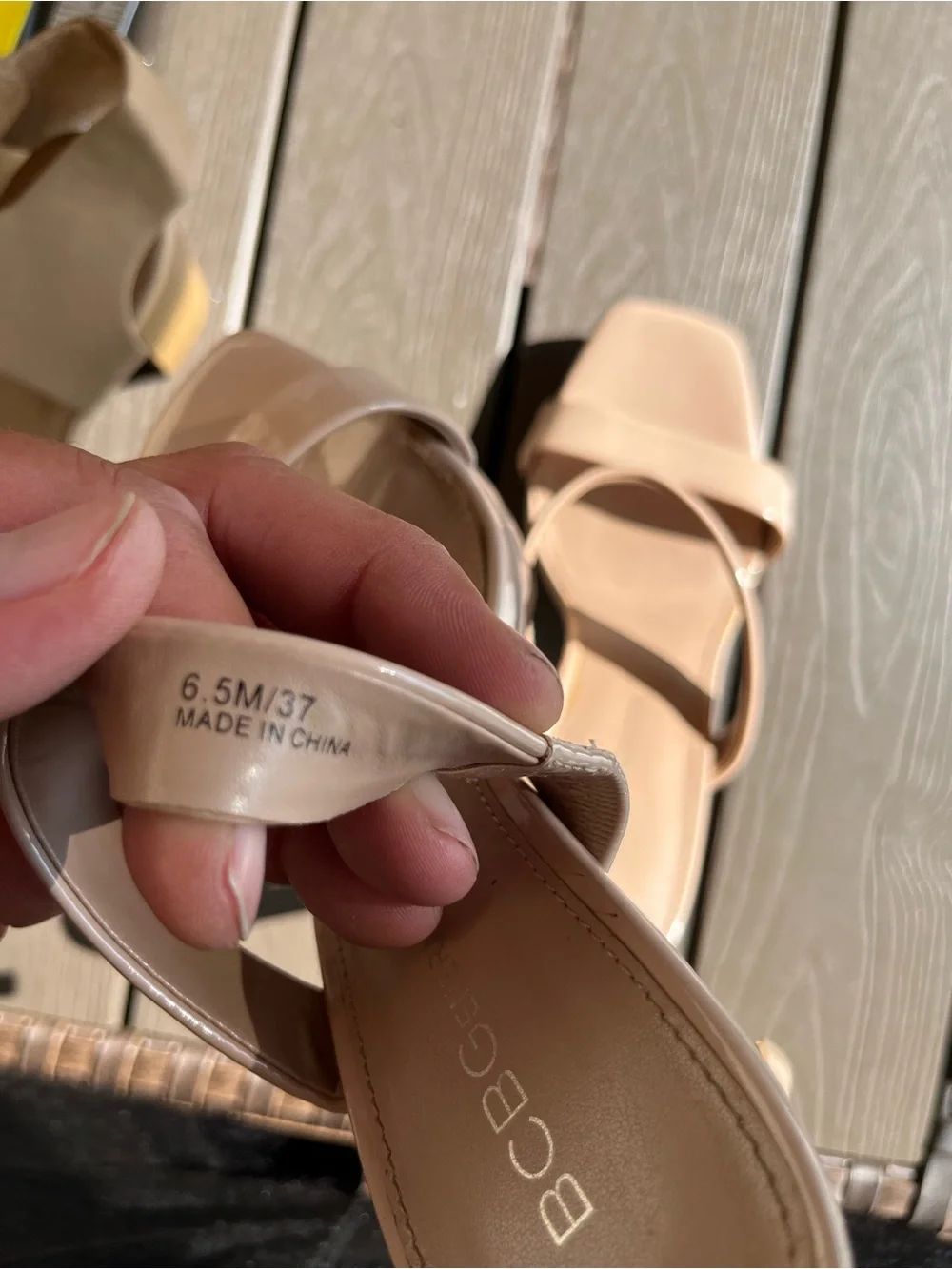 BCBGeneration Women's Nude Slide Sandals size 6.5